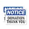 Signmission Donation Thank You, 5 in W x Rectangle, Vinyl Decal OS-2PACK-NS-D-35-L-11458 - alternate 1